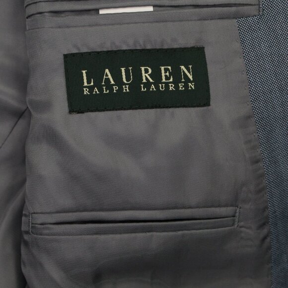 LAUREN Ralph Lauren Leland Blazer NWT Men 42 L Blue Poly/Rayon 2 Button Ventless - Picture 8 of 16